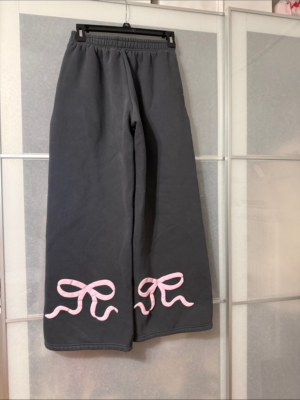Edikted Charcoal Hoodie with Pink Logo Tag - Picture 2 of 6